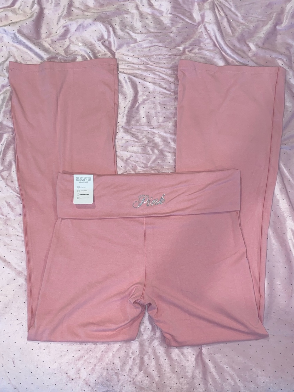 NWT PINK Victoria's Secret Light Pink Flare Leggings